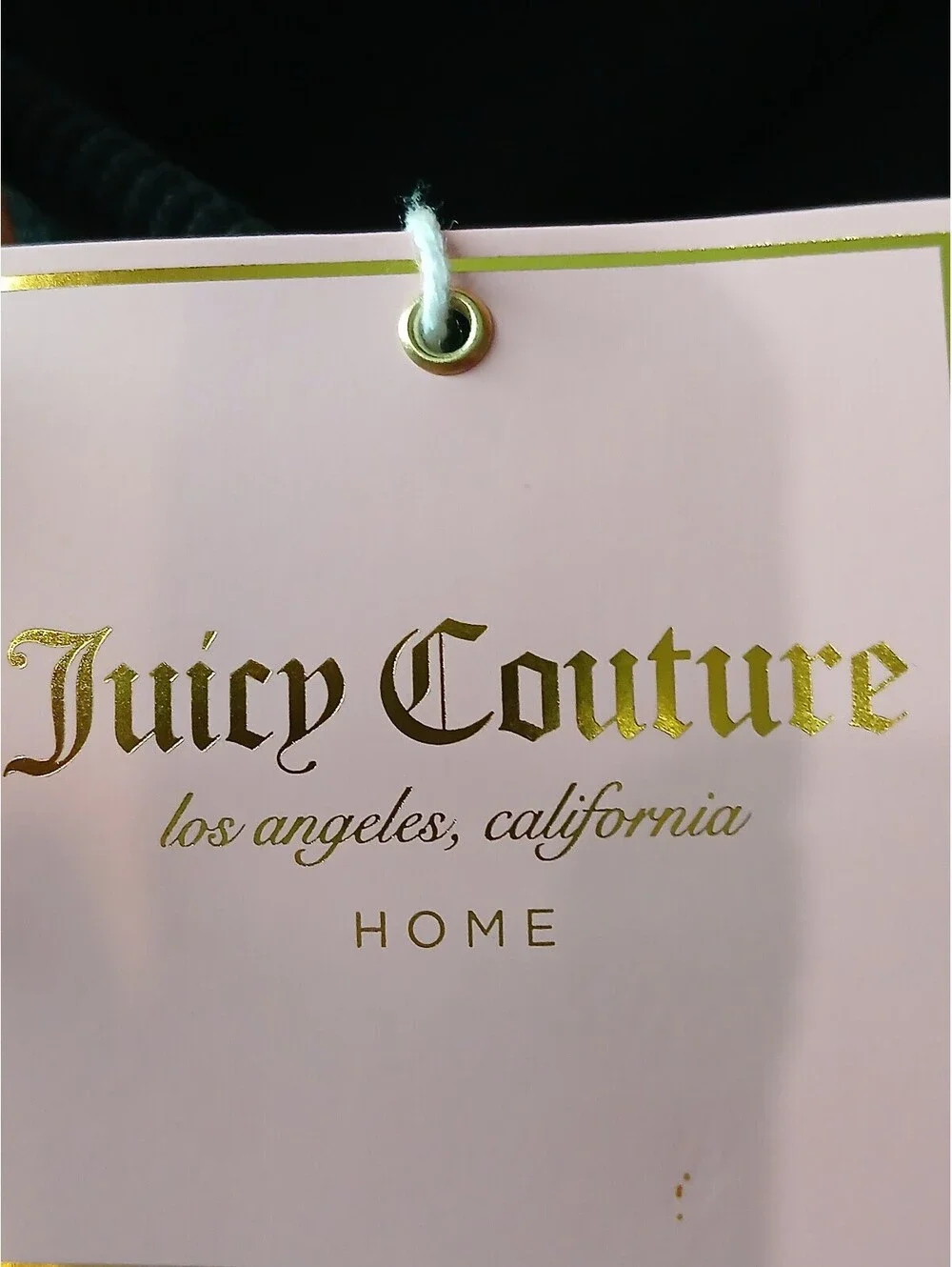 Juicy Couture Black Corduroy Storage Basket Bin Organizer Embroidered NWT